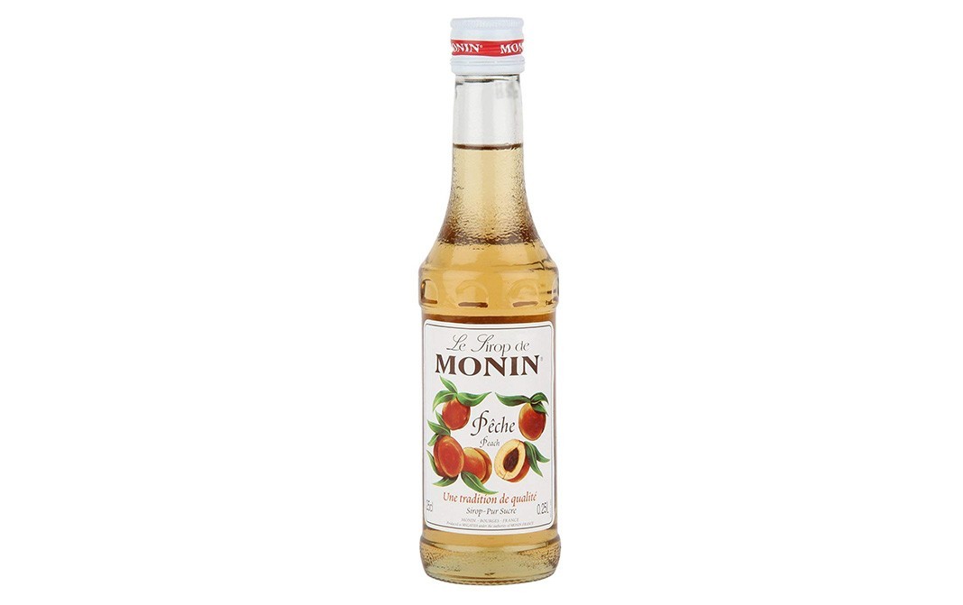 Monin Peche, Peach Syrup   Bottle  250 millilitre